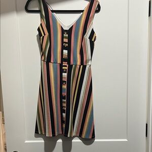 BCX Multicolor Button-Front Mini Dress